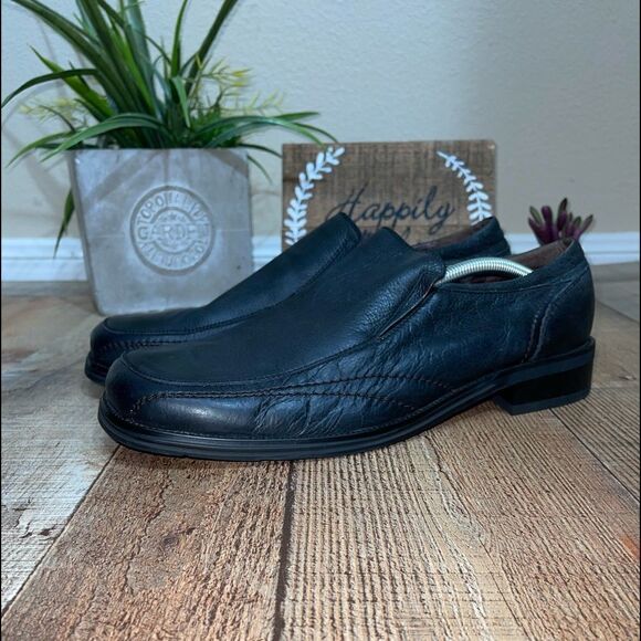 BED STU-Grunge Black Pebbled Leather Loafer Slip On Shoe Men's - Picture 2 of 10